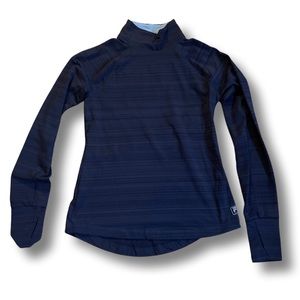 Women’s Fila Brand Gray Striped Athletic Pullover Size Small